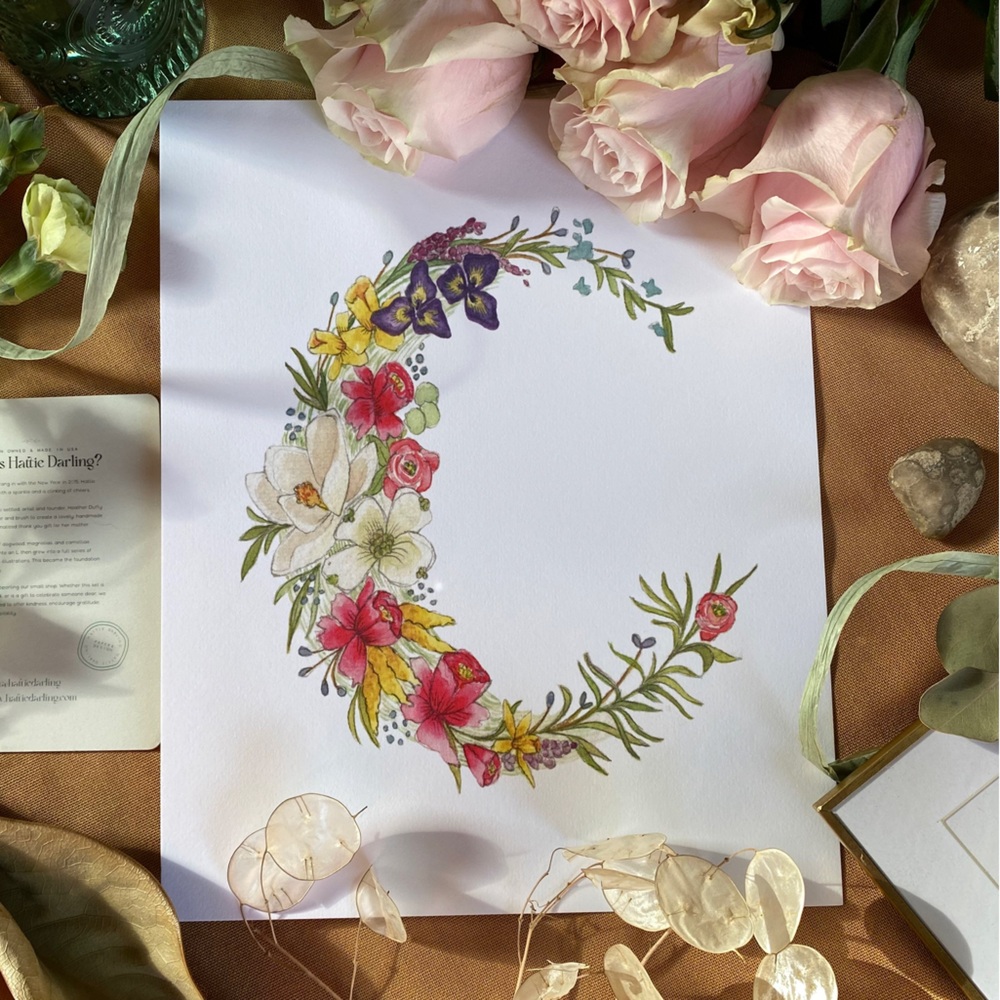 Hattie Darling - 8x10” Monogram Art Print - C